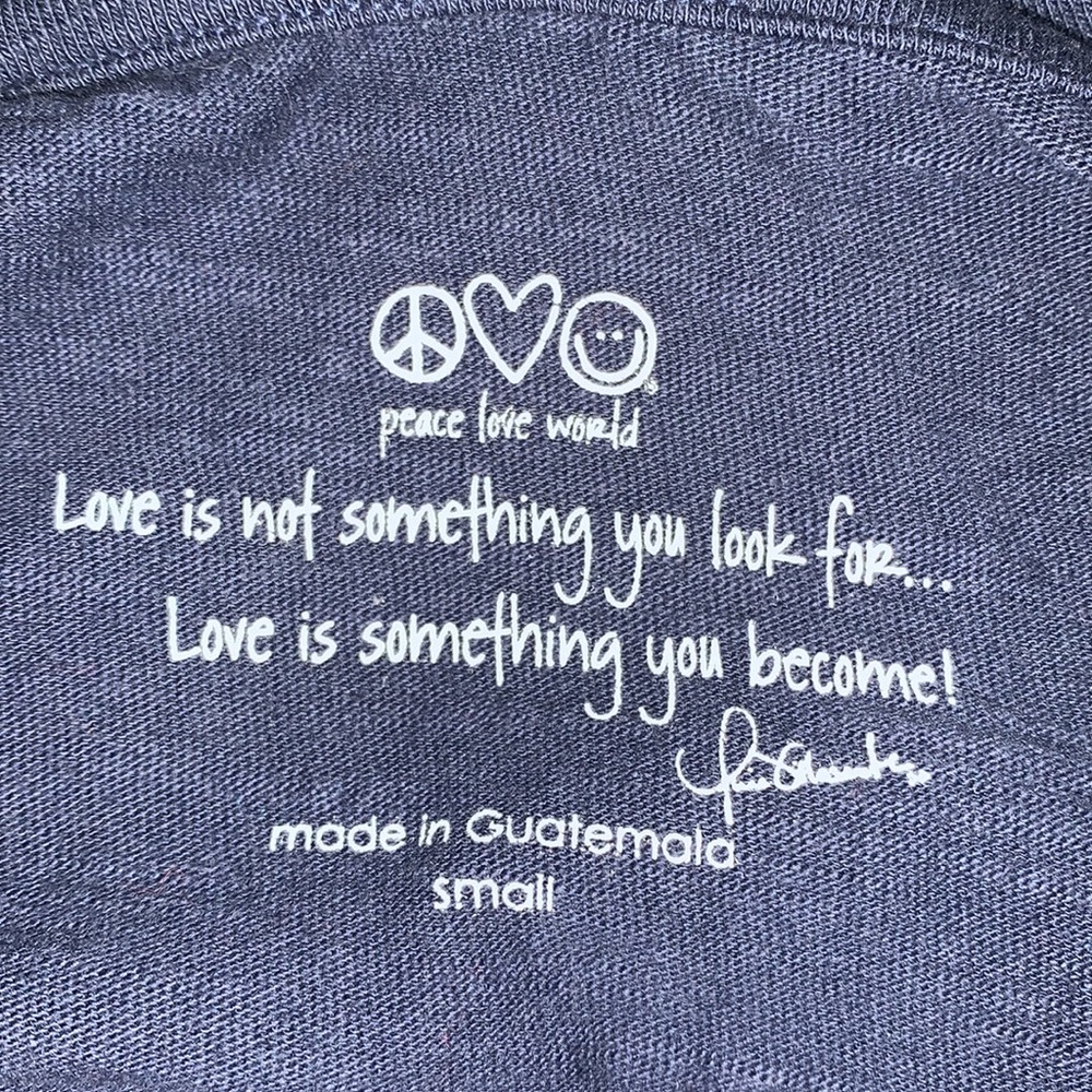 Peace Love World Cowl Hooded Pullover - Picture 5 of 5